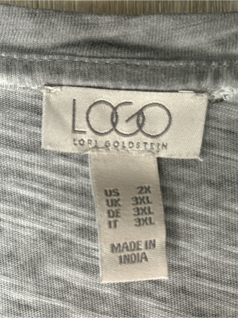 Logo Lori Goldstein Tunic Top Heather Gray Side Pockets Plus Sz 2X - Picture 3 of 9